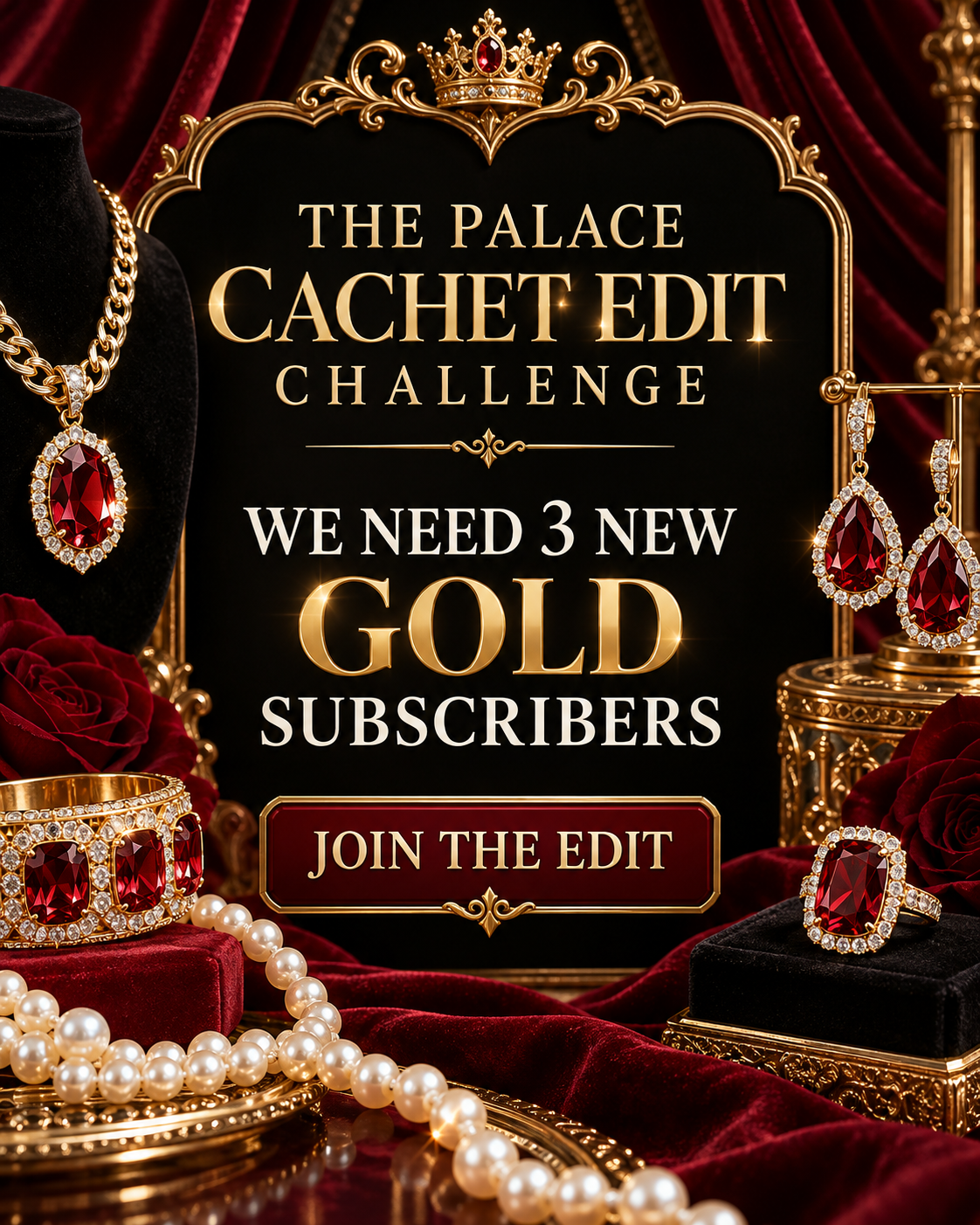 Palace Cachet Edit Challenge — three new Gold subscribers